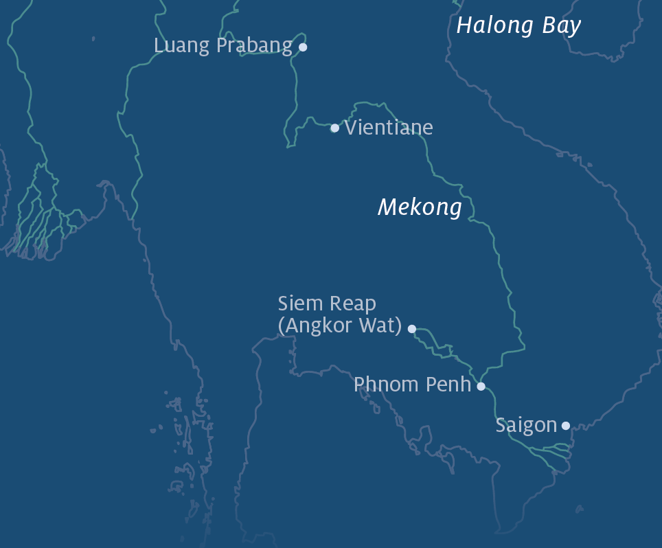 Mekong Flussreisen Map