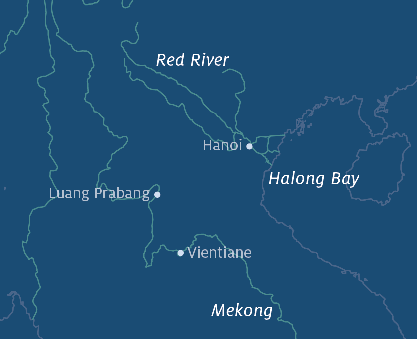 Red River Flussreisen Map Vietnam